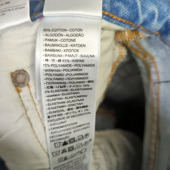 Levi's Jeans Men's 28x34 Blue Super Baggy Denim Cordura Drawstrings Retro NWT Jeans